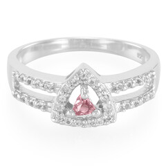 Anillo en plata con Turmalina cuprífera rosa