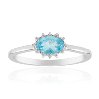 Anillo en plata con Apatita azul