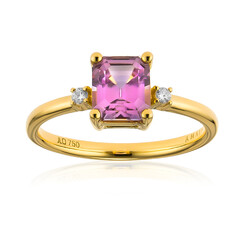 Anillo en oro con Diáspora rosa (AMAYANI)