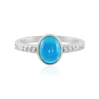 Anillo en plata con Ópalo azul de Etiopía