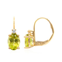 Pendientes en oro con Peridoto de Dashihe