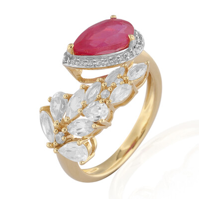 Anillo en plata con Zafiro rosa de Madagascar (de Melo)