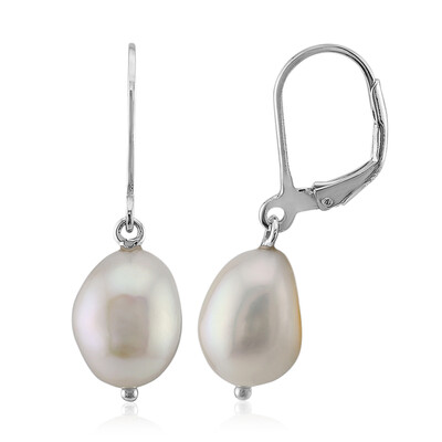 Pendientes en plata con Perla Freshwater (TPC)