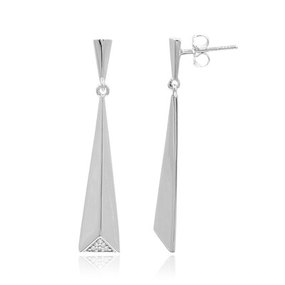 Pendientes en plata con Diamante I1 (G) (Annette)