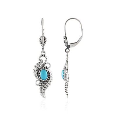 Pendientes en plata con Turquesa bella durmiente (Desert Chic)