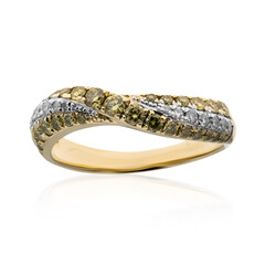 Anillo en oro con Diamante amarillo SI1 (CIRARI)