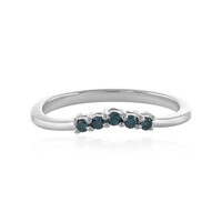 Anillo en plata con Diamante azul I3