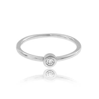 Anillo en platino con Diamante limpio a lupa F (LUCENT DIAMONDS)