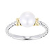 Anillo en plata con Perla blanca Freshwater