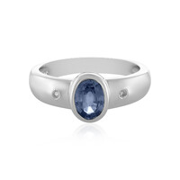 Anillo en plata con Zafiro azul