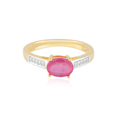 Anillo en plata con Zafiro rosa de Madagascar