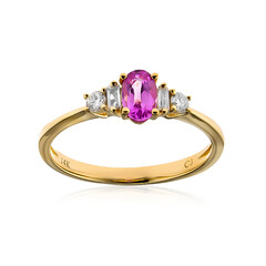 Anillo en oro con Zafiro rosado (CIRARI)