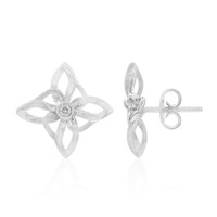 Pendientes en plata con Diamante I1 (G)