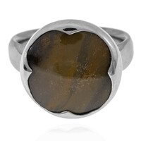 Anillo en plata con Madera de palma petrificada