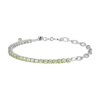 Brazalete en plata con Peridoto