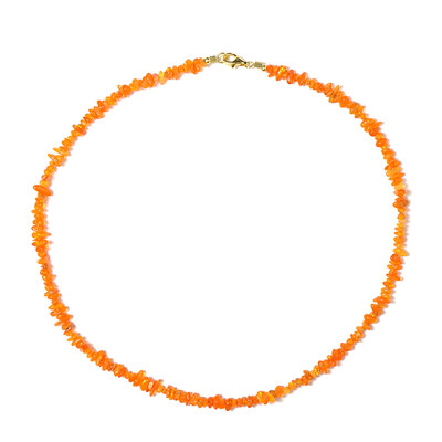 Collar en plata con Ópalo naranja de Etiopía