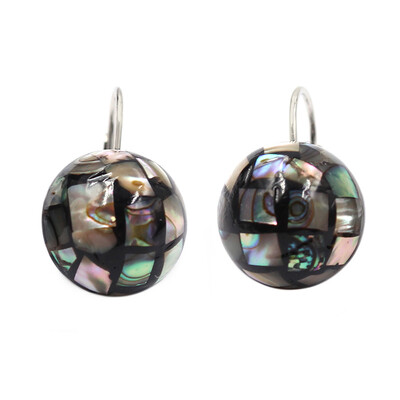 Pendientes en plata con Concha de Abalone