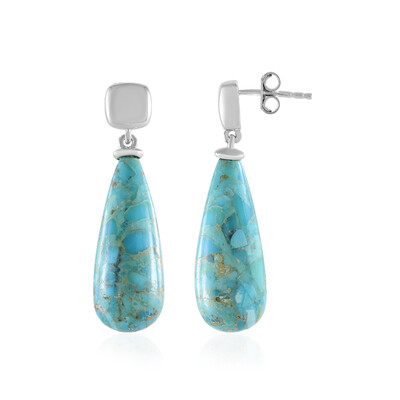 Pendientes en plata con Turquesa (MONOSONO COLLECTION)