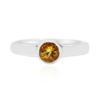 Anillo en plata con Escapolita cognac