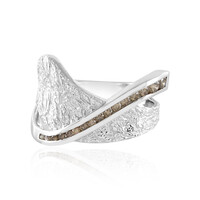 Anillo en plata con Diamante champán I2 (de Melo)