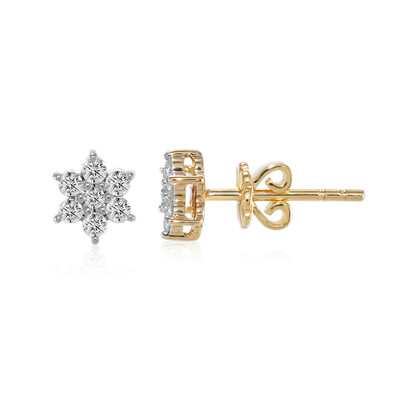 Pendientes en oro con Diamante IF (D) (Annette)