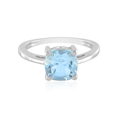 Anillo en plata con Topacio azul cielo