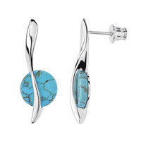 Pendientes en plata con Turquesa