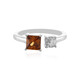 Anillo en plata con Zircón cognac