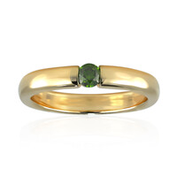 Anillo en oro con Diamante verde VS1