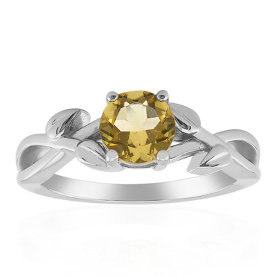 Anillo en plata con Berilo amarillo