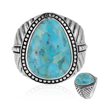 Anillo en plata con Turquesa azul del Mohave Kingman (Art of Nature)