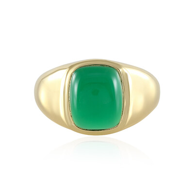 Anillo de hombre en plata con Ónix verde