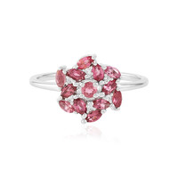 Anillo en plata con Turmalina rosa de Brasil