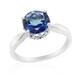 Anillo en plata con Topacio azul royal