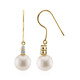 Pendientes en oro con Perla blanca Freshwater (TPC)