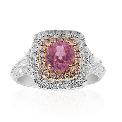 Anillo en oro con Espinela de Birmania rosa (CIRARI)