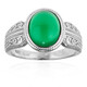 Anillo en plata con Ágata verde