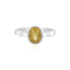 Anillo en plata con Berilo amarillo