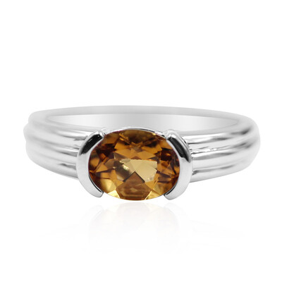 Anillo en plata con Escapolita cognac