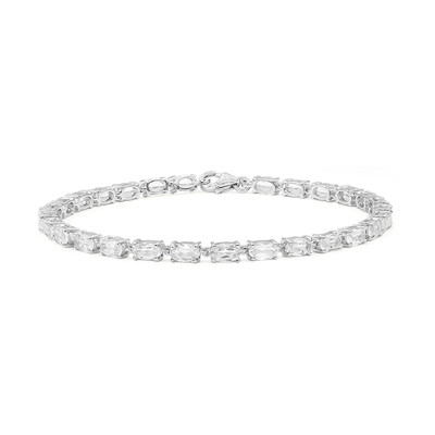 Brazalete en plata con Topacio blanco