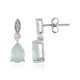 Pendientes en plata con Calcedonia agua