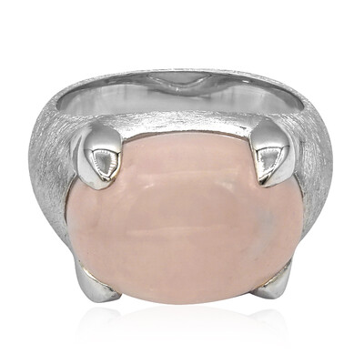 Anillo en plata con Cuarzo rosa