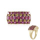 Anillo en plata con Granate Magenta