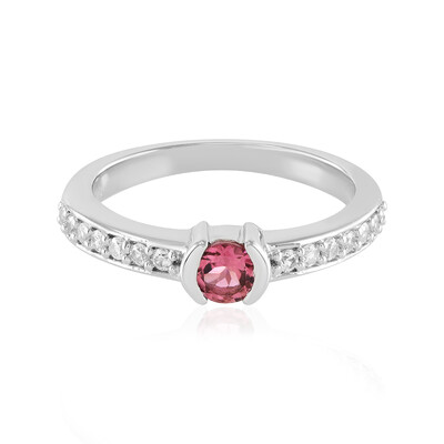 Anillo en plata con Turmalina rosa de Nigeria