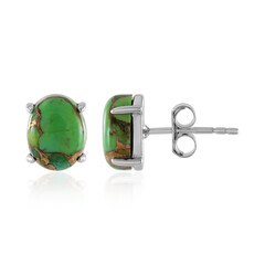 Pendientes en plata con Turquesa verde Mohave Kingman