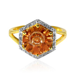 Anillo en oro con Cuarzo naranja (Glenn Lehrer)