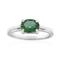 Anillo en plata con Topacio verde mariposa