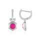 Pendientes en plata con Calcedonia rosa