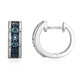 Pendientes en plata con Diamante azul I3