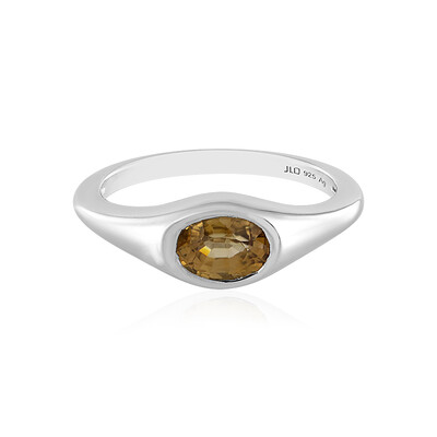 Anillo en plata con Zircón amarillo canario